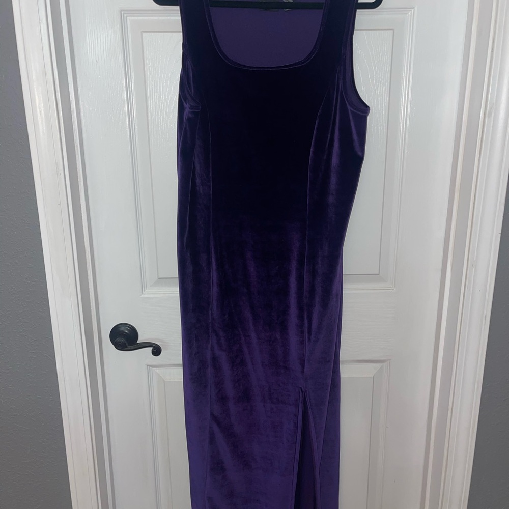 Elegant Purple Velvet Dress